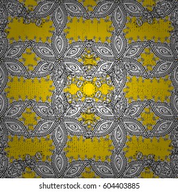 Abstract background. Oriental vector classic yellow and golden pattern.