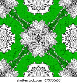 Abstract background. Oriental vector classic green and white and white pattern.