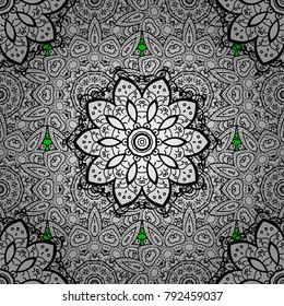 Abstract background. Oriental vector classic and green pattern.