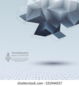 Abstract background with origami and polygonal shapes for websites, internet, template cover book, reports, advertisements, brochure, magazine