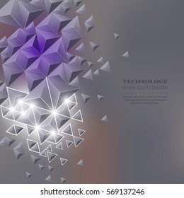 Abstract background with origami and polygonal shapes for websites, internet, template cover book, reports, advertisements, brochure, magazine