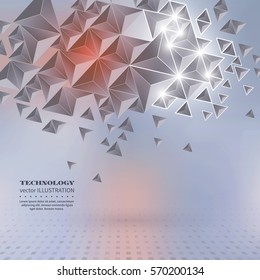 Abstract background with origami and polygonal shapes for websites, internet, template cover book, reports, advertisements, brochure, magazine