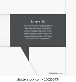 abstract background origami white paper align for free space in the middle for sample text. vector