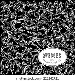 Abstract background with ornament for design can be used for invitation, congratulation.