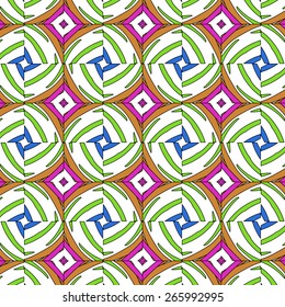Abstract background ornament geometric vintage seamless pattern
