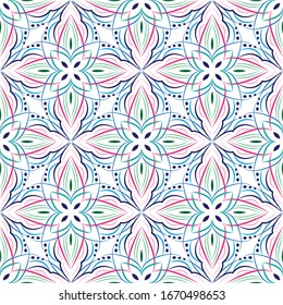 Ilustración de ornamento de fondo abstracto. Impresión vectorial textil para ropa de cama, chaqueta, diseño de paquete, tela y conceptos de moda. Patrón transparente con flores