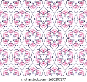 Abstract background ornament illustration. Vector textile print for bed linen, jacket, package design, fabric and fashion concepts. Seamless pattern with flowers