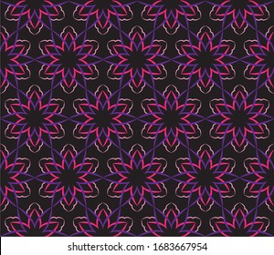 Ilustración de ornamento de fondo abstracto. Impresión vectorial textil para ropa de cama, chaqueta, diseño de paquete, tela y conceptos de moda. Patrón transparente con flores