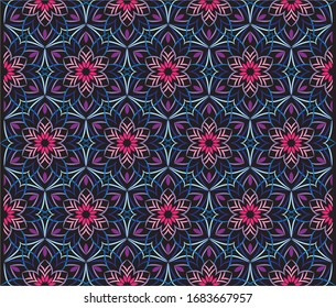 Abstract background ornament illustration. Vector textile print for bed linen, jacket, package design, fabric and fashion concepts. Seamless pattern with flowers