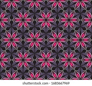 Abstract background ornament illustration. Vector textile print for bed linen, jacket, package design, fabric and fashion concepts. Seamless pattern with flowers