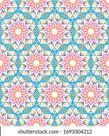 Abstract background ornament illustration. Vector textile print for bed linen, jacket, package design, fabric and fashion concepts. Seamless pattern with flowers