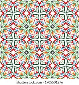 Ilustración de ornamento de fondo abstracto. Impresión vectorial textil para ropa de cama, chaqueta, diseño de paquete, tela y conceptos de moda. Patrón transparente con flores