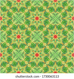 Ilustración de ornamento de fondo abstracto. Impresión vectorial textil para ropa de cama, chaqueta, diseño de paquete, tela y conceptos de moda. Patrón sin foco con flores