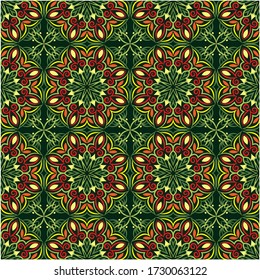 Ilustración de ornamento de fondo abstracto. Impresión vectorial textil para ropa de cama, chaqueta, diseño de paquete, tela y conceptos de moda. Patrón sin foco con flores