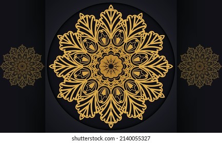 abstract background with ornament. Mandala pattern vector  design.