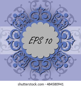 abstract background. ornamental blue card