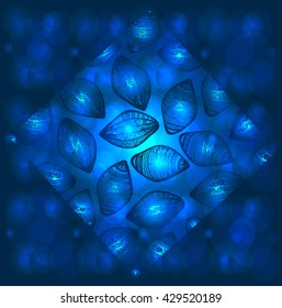 Abstract background with ornamental elements, vector illustration.