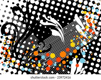 abstract background with ornaments