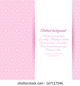 Abstract background with ornate pattern. Vector design