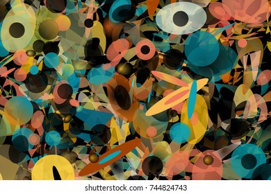 Abstract background out of various geometrical shapes. Autumn colors.