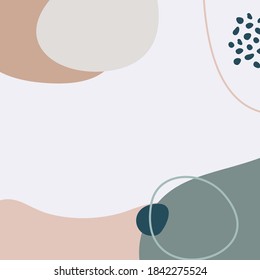 Resumen El contorno de fondo de las formas geométricas en un estilo de moda mínimo. Cartel de Vector Square para publicación en medios sociales, afiches, tarjetas, cobertura, impresiones.