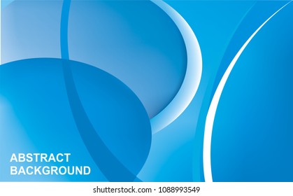 abstract background with ovals in blue. Vector illustration