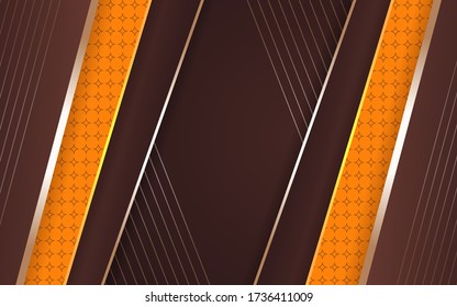 abstract background with overlap layers. Texture with silver and golden element decoration.