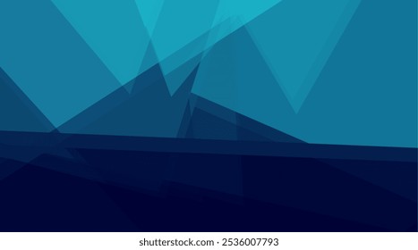 Fondo Abstractas con triángulos superpuestos azul y azul oscuro.