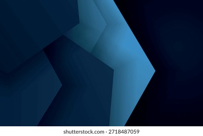 Abstrakter Hintergrund mit überlappendem blauen geometrischen Design. Vektorkonzept mit Platz auf dem Message Board für modernes Webseitentext- und Nachrichtendesign. VOL 2
