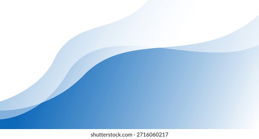 Fondo Abstractas con línea ondulada degradada azul y blanca superpuesta. Textura minimalista. Ilustración vectorial.