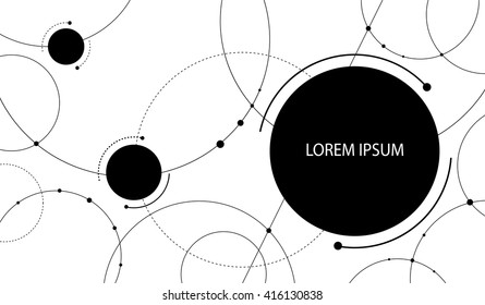 Abstract background with overlapping circles and dots.