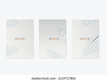Abstract background with overlapping circles and lines and dots. Dynamic motion design. Modern simple structure. Technology and connection concept