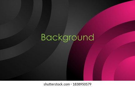 Abstrakter Hintergrund Überschneidungen Kreise mit rosa, schwarz. Vektorgrafik