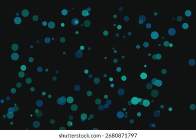 Abstract background with overlapping circles in shades of blue and green
