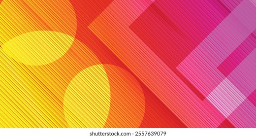 Abstract background overlapping colorful geometric orange and purple gradient lines and arrows concept on trending color background. Modern background. eps 10