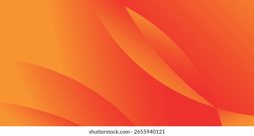 Fundo abstrato com sobreposição de camadas curvas de gradientes amarelos e vermelhos. Fundo para cartazes, cartazes, brochuras, banners, cabeçalhos, capas.