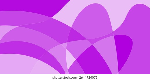 Abstract background with overlapping, curved shapes in shades of purple and lavender