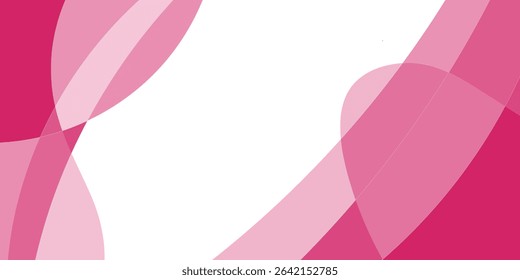 Abstract background with overlapping curves in shades of pink