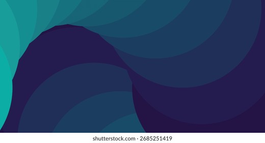 Fondo Abstractas con Formas de círculo de degradado verde oscuro superpuestas. Diseño de Vector de moda simple y moderno. Concepto moderno para portadas, carteles, Anuncios, certificados y tarjetas. EPS. 2