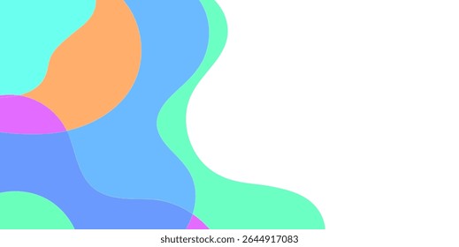 Abstract background with overlapping, flowing, pastel colors