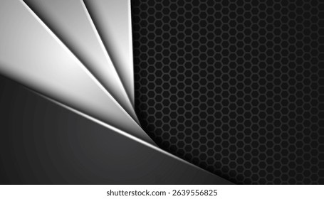 Abstract background with overlapping layers in space. Graphic design element cutout style concept for web banner, flyer, card or brochure cover
