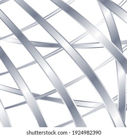 Abstract background with overlapping metal stripe grid. Vector illustration