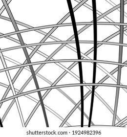 Abstract background with overlapping metal strips. Vector illustration