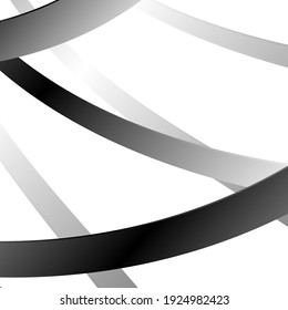 Abstract background with overlapping metal strips. Vector illustration