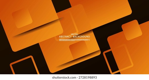Fondo abstracto de cuadrados naranjas superpuestos. Un diseño de patrón de concepto simple y de moda. Vector EPS10.