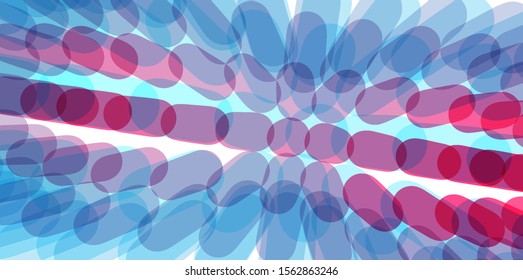 Abstract background with overlapping ovals. Vector illustration for print, textile, fabric, package, wrapping or cover. 