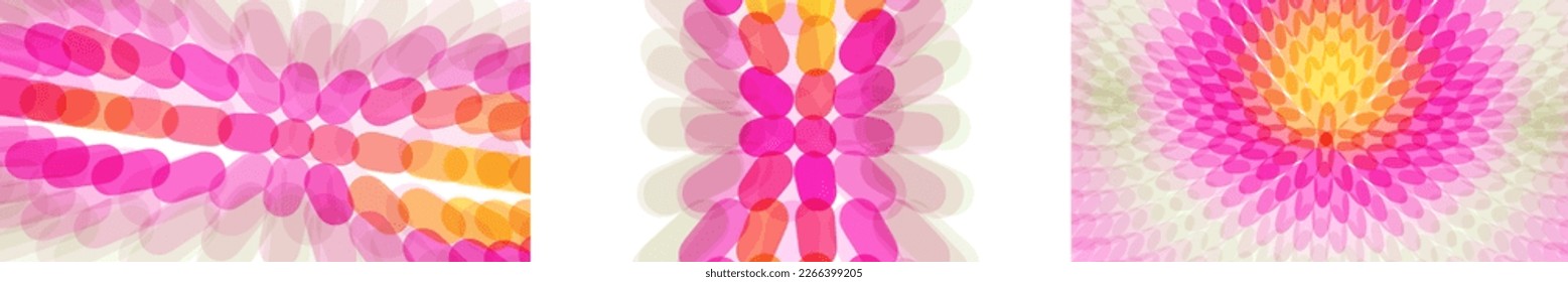 Abstract background with overlapping ovals. Vector illustration for print, textile, fabric, package, wrapping or cover. 