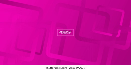 Abstract background overlapping pink squares with simple shape pattern looks 3D. Futuristic and luxury banner design. Vector Eps10