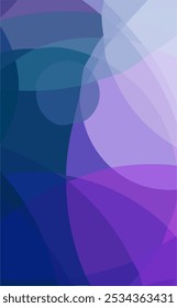 Abstract background with overlapping purple, blue, and teal shapes.