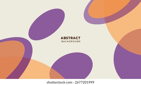 Fondo Abstractas con superposición de Formas ovaladas de color púrpura y naranja. 